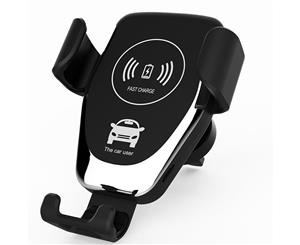 Wireless Qi Fast Charging Car Charger Air Vent Phone Holder Gravity Linkage Mount