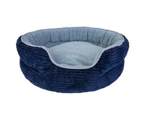 Yours Droolly Indoor Osteo Round Dog Bed Blue