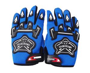 Youth Motorbike Racing Gloves Blue M