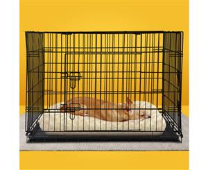 i.Pet 48" Dog Cage Pet Crate Puppy Foldable Metal Kennel Portable 3 Doors XXL