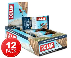 12 x CLIF Energy Bar Peanut Butter Banana w/ Dark Chocolate 68g