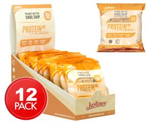 12 x Justine's Complete Protein Cookie Peanut Butter Choc Chip 64g