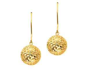 14K Yellow Gold Ball Drop Earrings - Yellow