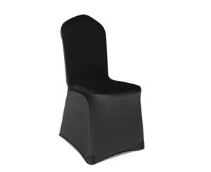 150X Black Chair Cover Spandex Lycra Folding Banquet Wedding Party Covers Banqu