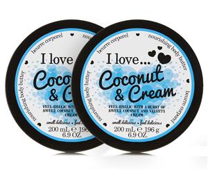 2 x I Love Body Butter Coconut & Cream 200mL