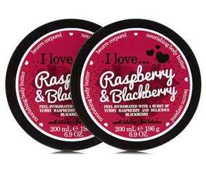 2 x I Love Body Butter Raspberry & Blackberry 200mL