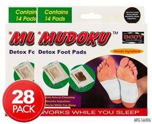 2 x Mudoku Detox Foot Pads 14pk