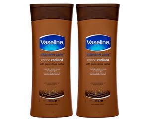 2 x Vaseline Cocoa Butter Radiant Lotion 400mL