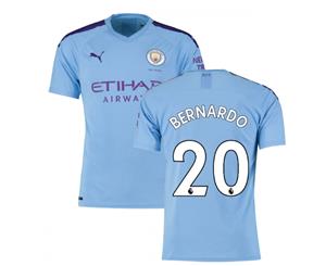 2019-2020 Manchester City Puma Home Football Shirt (BERNARDO 20)