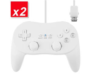 2x NEW White Classic Pro JoyPad GamePad Game Controller for Nintendo Wii Console