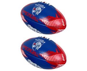 2x Summit Global AFL Hyper H20 Western Bulldogs Football/Rugby Sports Training