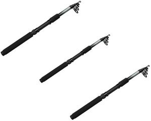 3 X Silstar Telescopic Fishing Rods - 6'- 7' & 8' Spin Rods