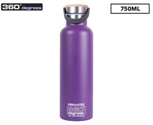 360 Degrees Narrow Vacuum Insulated Drink Bottle 750mL - Purple