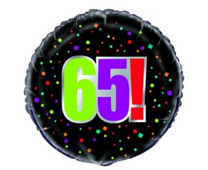 45cm Birthday Cheer 65 Foil Balloons Packaged