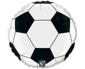 45cm Soccer Ball . Foil Balloon (Self sealing balloon require helium inflation) - Each