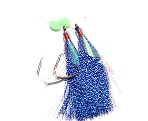 4x Blue Snapper Snatchers Rigs Flasher Circle Hooks Fishing Rig Paternoster Lumo