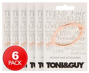 6 x Toni & Guy Metal Barrette Hair Clip - Rose Gold