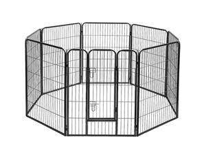 8 Panel Pet Dog Playpen Puppy Exercise Cage Enclosure Fence Play Pen 80x100cm