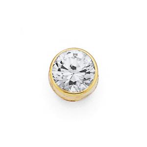 9ct CZ Single Stud