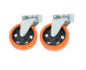 AB Tools 5" Swivel PVC Trolley Castor Wheel Roller Bearings 150kg Load Per Wheel 2 Pack