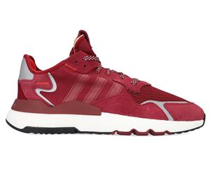 Adidas Originals Men's Nite Jogger Sneakers - Burgundy/White