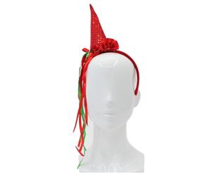 Adult Kids Christmas Xmas Novelty Headband Hat Costume [Design Party Hat with Streamers ]