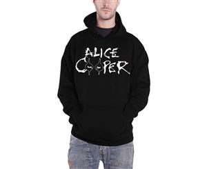 Alice Cooper Eyes Logo Official Mens Pullover Hoodie - Black