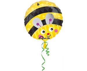 Amscan 18 Inch Ladybird/Bee Circular Foil Balloon (Yellow/Black) - SG3852