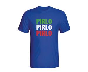 Andrea Pirlo Italy Player Flag T-shirt (blue)