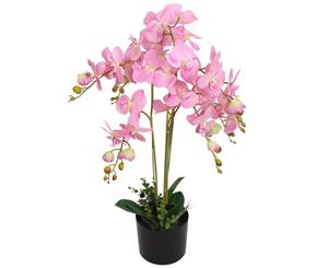 Artificial Orchid Plant with Pot 75cm Pink Fake Foliage Floral Decor