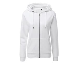 Asquith & Fox Womens/Ladies Zip-Through Organic Hoodie (White) - RW7147