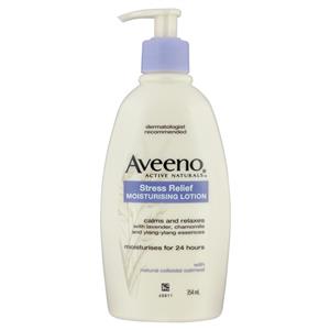 Aveeno Active Naturals Stress Relief Moisturising Lotion Lavender Chamomile and Ylang-Ylang Essences 354mL