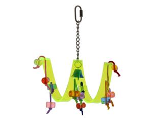 Avi One Parrot Toy Acrylic Ribbon Curl Toy Health Interactive Ornament Cage Bird