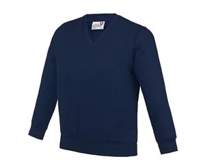 Awdis Academy Childrens/Kids Junior V Neck School Jumper/Sweatshirt (Navy) - RW3925