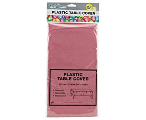 BABY PINK - Plastic Table Cloth. 1.4 x 2.7m. Great for Parties and Birthdays. - Baby Pink