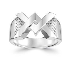 BIXLER X Collection Ring For Men In Sterling Silver Design by BIXLER - Sterling Silver