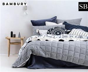 Bambury Fletcher Single Bed Quilt Cover Set - Grey