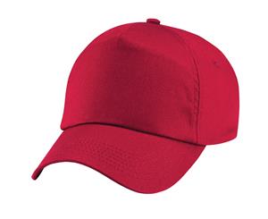 Beechfield Plain Unisex Junior Original 5 Panel Baseball Cap (Classic Red) - PC2109