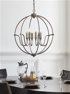 Bellay 6 Light Pendant in Antique Nickel