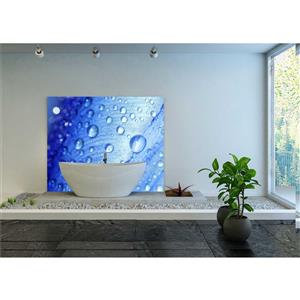 Bellessi 300 x 900 x 4mm Motiv Polymer Bathroom Panel - Blue Drops