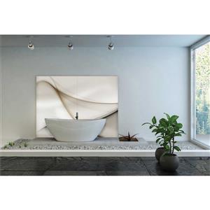 Bellessi 445 x 2600 x 4mm Motiv Polymer Bathroom Panel - Latte Steam