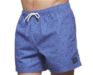 Ben Sherman Men's Geo Floral Elastic Shorts - Parisian Blue