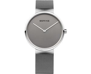 Bering Unisex Classic Collection Silver Case Grey Dial Grey Milanese Strap