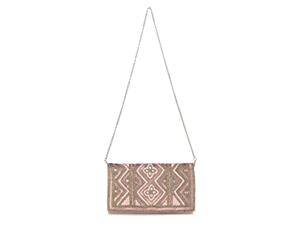 Betts Jasmine Womens Fabric Evening Clutch Bag With Detachable Strap - Rose Gold