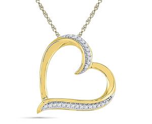 Bevilles 9ct Yellow Gold Heart Necklace