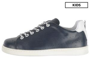 Bikkembergs Boys' Leather Sneakers - Dark Navy