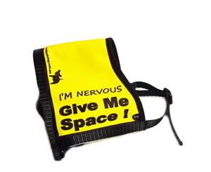 Black Dog Wear Vest -Give Me Space I'M Nervous [Size Medium] - Yellow