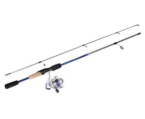 Blue 5ƌ Okuma Steeler XP 2 Piece Fishing Rod and Reel Combo Spooled with Line