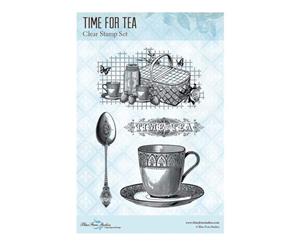 Blue Fern Studios Clear Stamps 4 inch X6 inch Time For Tea