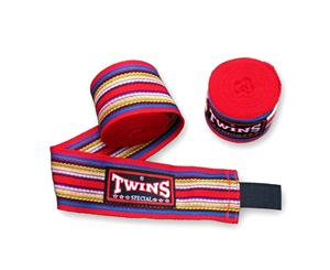 Boxing Hand Wraps 5m TWINS Kick Boxing MMA UFC Muay Thai 100% Cotton Red CH-2